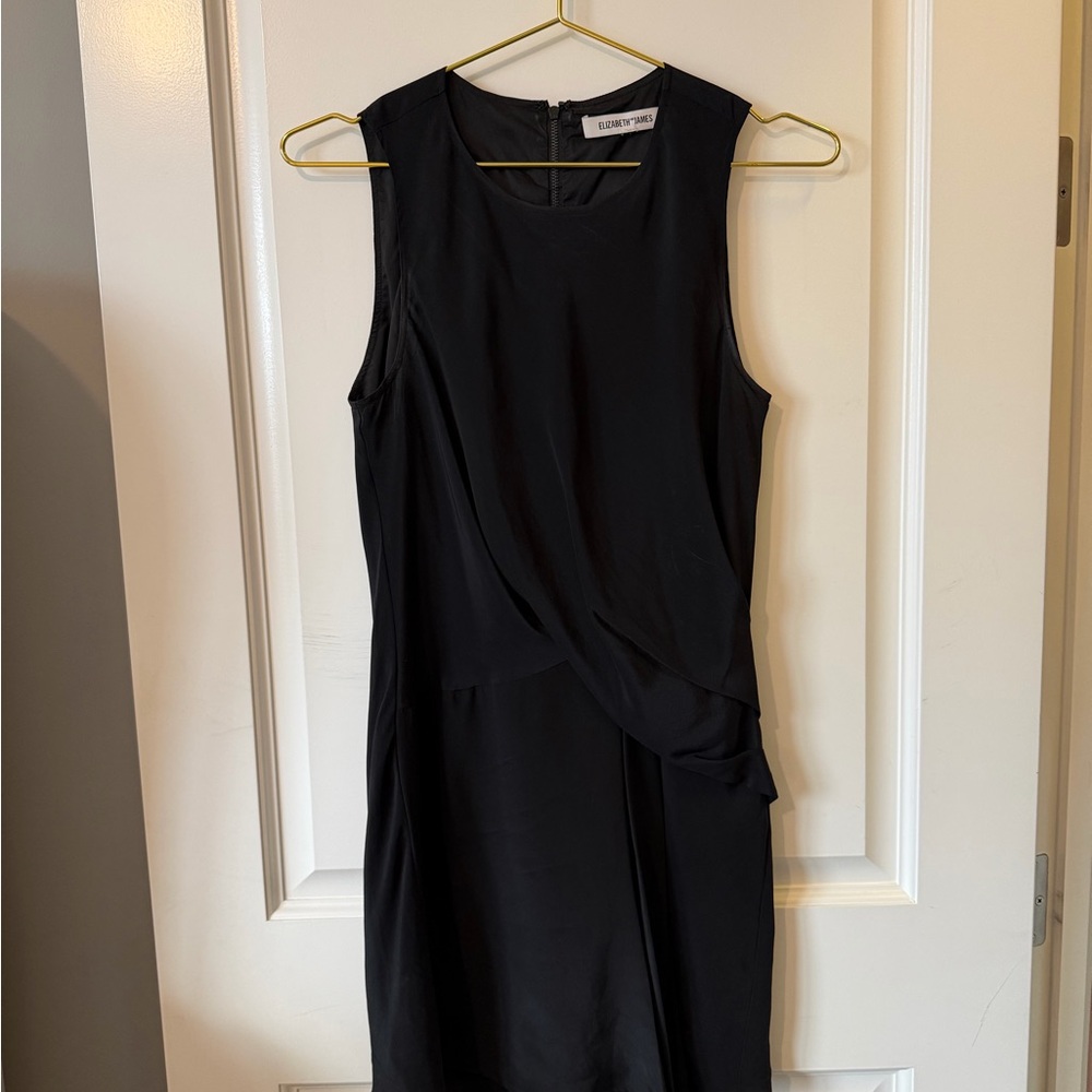 Elizabeth and James Black Midi Dress